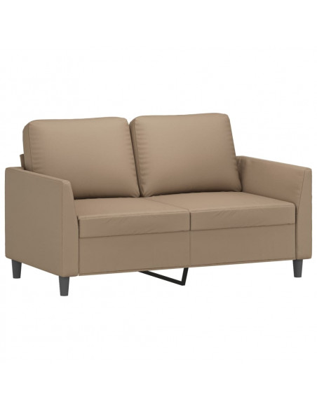 Set di Divani 4 pz con Cuscini cappuccino in Similpelle