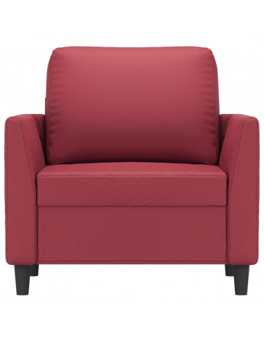 Poltrona Rosso Vino 60 cm in Similpelle