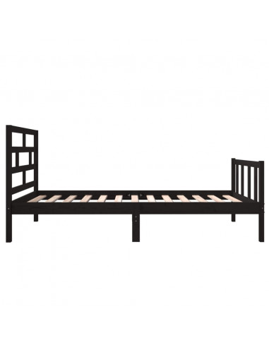 Giroletto in Legno Massello Nero 75x190 cm Small Single