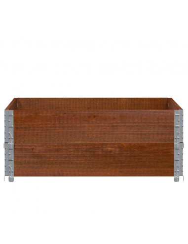 Paretali per Pallet 2pz Marroni 100x100cm Legno Massello Pino