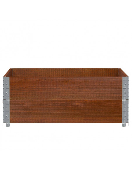 Paretali per Pallet 2pz Marroni 100x100cm Legno Massello Pino