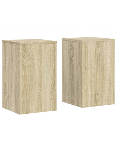 Supporti per Piante 2 pz Rovere 30x30x50 cm in Multistrato