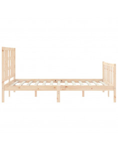 Giroletto con Testiera 160x200 cm in Legno Massello 2