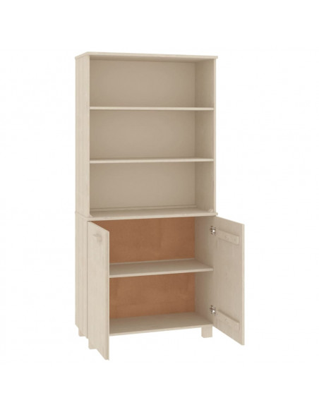 Credenza HAMAR in Legno Massello di Pino Marrone