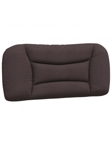 Giroletto con Luci LED Marrone Scuro 90x190 cm in Tessuto