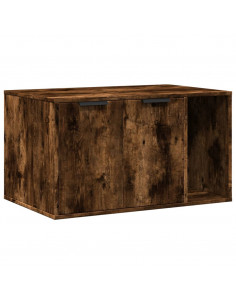 Recinto Lettiera Gatti Rovere Fumo 80x50x45 cm in Truciolato 2