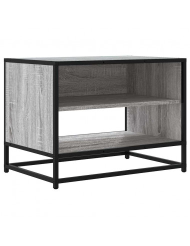 Mobile TV Grigio Sonoma 61x40x46 cm Legno Multistrato e Metallo