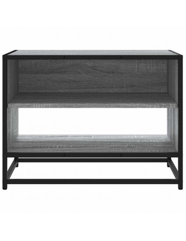 Mobile TV Grigio Sonoma 61x40x46 cm Legno Multistrato e Metallo