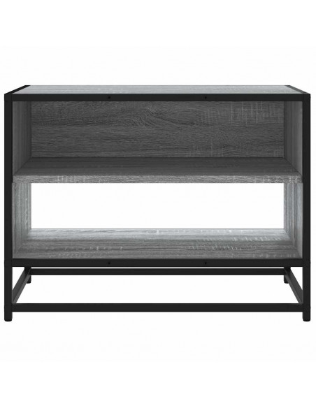 Mobile TV Grigio Sonoma 61x40x46 cm Legno Multistrato e Metallo