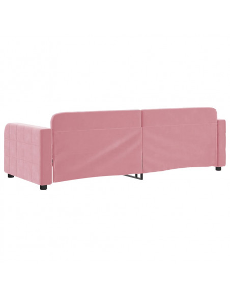 Letto da Giorno Rosa 80x200 cm in Velluto