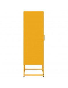 Credenza Giallo Senape 36x39x123 cm in Acciaio 2