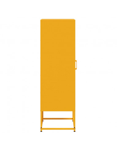 Credenza Giallo Senape 36x39x123 cm in Acciaio