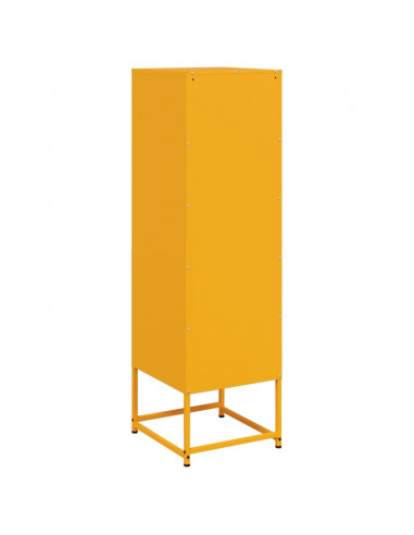 Credenza Giallo Senape 36x39x123 cm in Acciaio