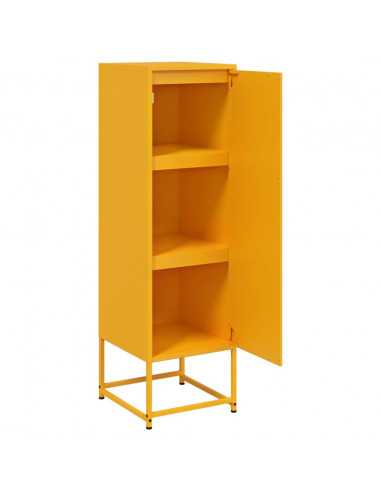 Credenza Giallo Senape 36x39x123 cm in Acciaio
