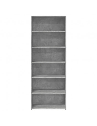 Credenza Grigio Cemento 70x41x185 cm in Legno Multistrato