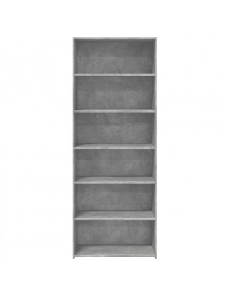 Credenza Grigio Cemento 70x41x185 cm in Legno Multistrato
