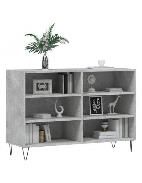 Credenza Grigio Cemento 103,5x35x70 cm in Legno Multistrato