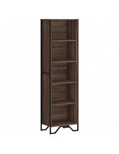 Libreria Rovere Marrone 50x31x169 cm in Legno Multistrato 2