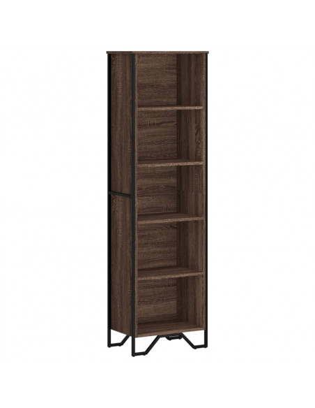 Libreria Rovere Marrone 50x31x169 cm in Legno Multistrato