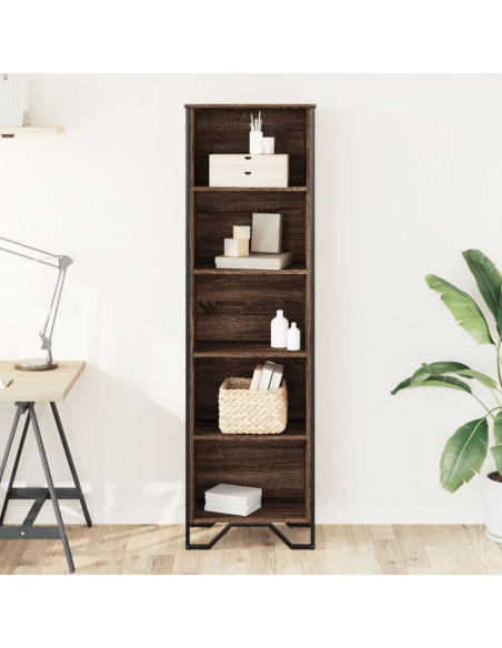 Libreria Rovere Marrone 50x31x169 cm in Legno Multistrato