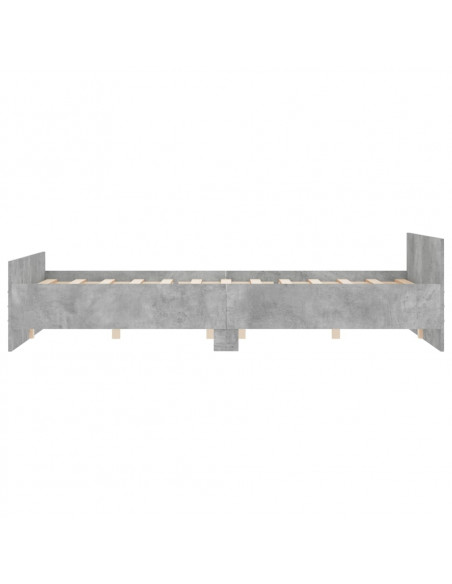 Giroletto con Testiera e Pediera Grigio Cemento 120x190 cm