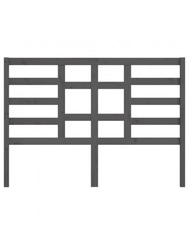 Testiera Letto Grigia 166x4x104cm in Legno Massello di Pino