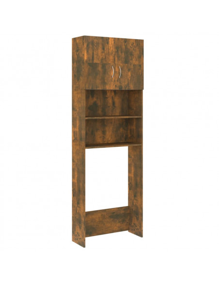 Mobile per Lavatrice Rovere Fumo 64x25,5x190 cm