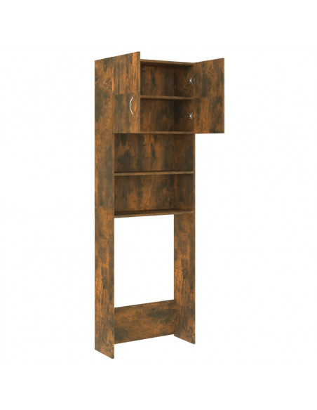 Mobile per Lavatrice Rovere Fumo 64x25,5x190 cm
