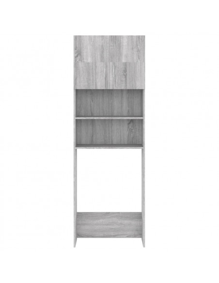 Mobile per Lavatrice Grigio Sonoma 64x25,5x190 cm