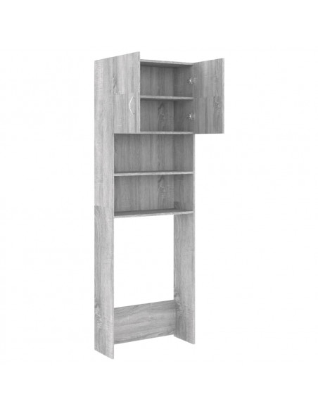 Mobile per Lavatrice Grigio Sonoma 64x25,5x190 cm