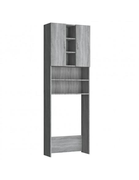 Mobile per Lavatrice Grigio Sonoma 64x25,5x190 cm