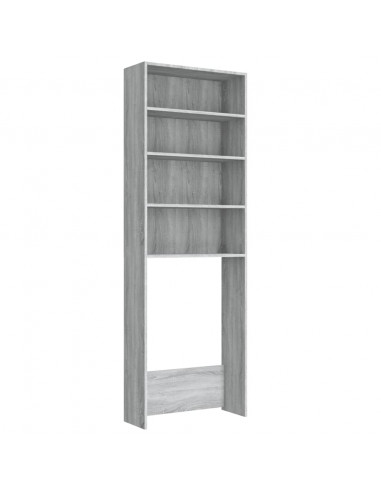 Mobile per Lavatrice Grigio Sonoma 64x24x190 cm