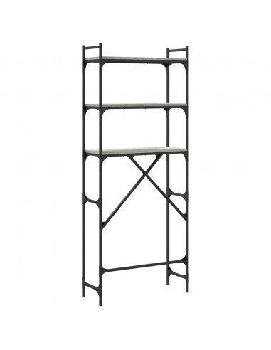 Scaffale per Lavatrice Grigio Sonoma 67x25x163 cm Multistrato
