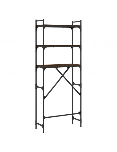 Scaffale per Lavatrice Rovere Marrone 67x25x163 cm Multistrato