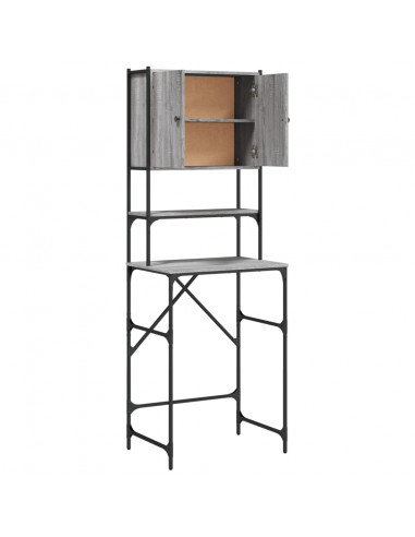 Mobile per Lavatrice Grigio Sonoma 68x48,5x194 cm