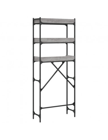 Scaffale per Lavatrice Grigio Sonoma 67x25x163 cm Multistrato