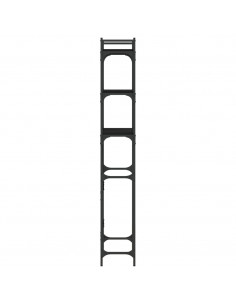 Scaffale per Lavatrice Nero 67x25x163 cm in Legno Multistrato 2