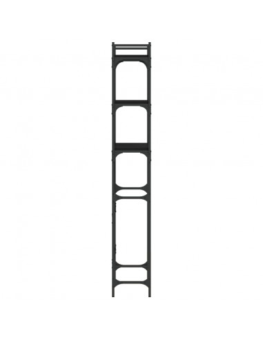 Scaffale per Lavatrice Nero 67x25x163 cm in Legno Multistrato