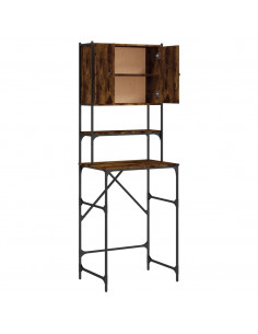 Mobile per Lavatrice Rovere Fumo 68x48,5x194 cm 2