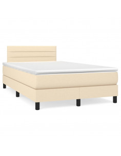 Giroletto a Molle con Materasso Crema 120x200 cm in Tessuto 2