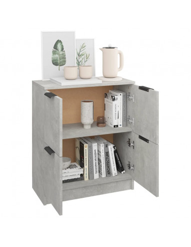 Credenza Grigio Cemento 60x30x70 cm in Legno Multistrato