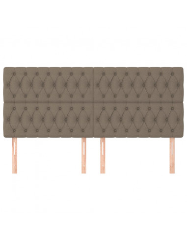 Testiera 4 pz Tortora 100 x 7 x 78/88 cm in Tessuto