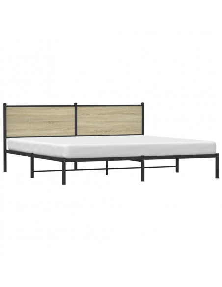 Giroletto senza Materaso in Metallo Rovere Sonoma 200x200 cm
