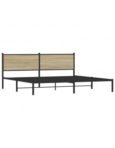 Giroletto senza Materaso in Metallo Rovere Sonoma 200x200 cm