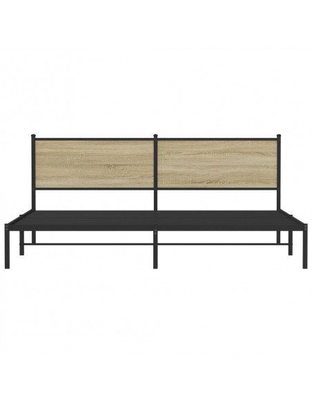 Giroletto senza Materaso in Metallo Rovere Sonoma 200x200 cm