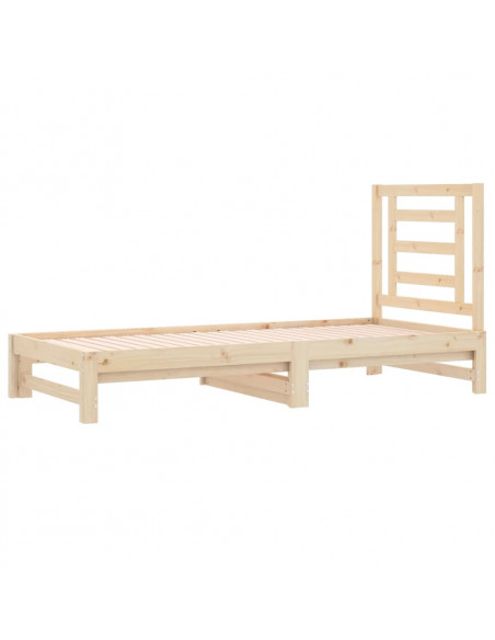 Dormeuse Estraibile 2x(90x200) cm in Legno Massello di Pino
