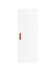 Credenza 34,5x34x180 cm in Legno Multistrato Bianco Lucido 2