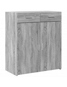 Credenza Grigio Sonoma 80x42,5x93 cm in Legno Multistrato 2