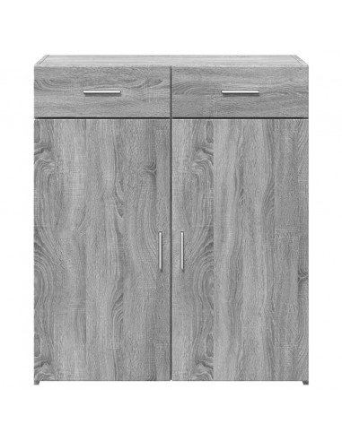 Credenza Grigio Sonoma 80x42,5x93 cm in Legno Multistrato