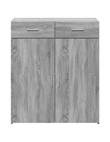 Credenza Grigio Sonoma 80x42,5x93 cm in Legno Multistrato